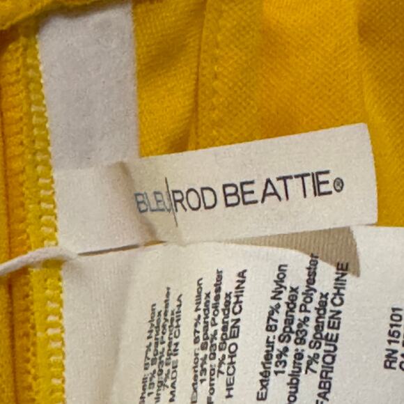 Bleu Rod Beattie SZ 40D Rufflicious Tuscan Sun Bikini Top Swim Underwire Yellow - Picture 6 of 8